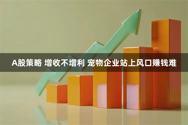 A股策略 增收不增利 宠物企业站上风口赚钱难